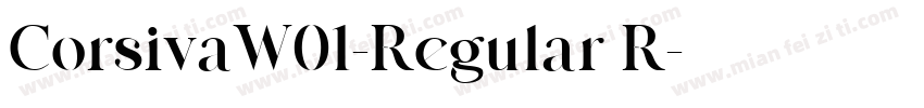 CorsivaW01-Regular R字体转换